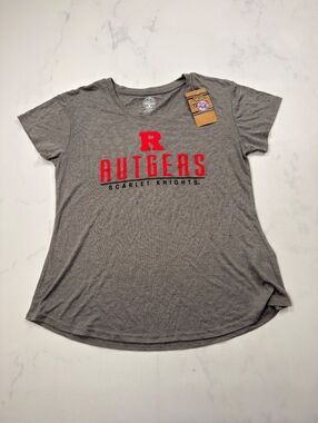 Rivalry Threads T-Shirt Gray Rutgers Scarlet Knights - Girls M NWT